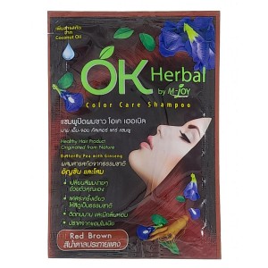 OK草本染髮洗髮水 (啡红色)